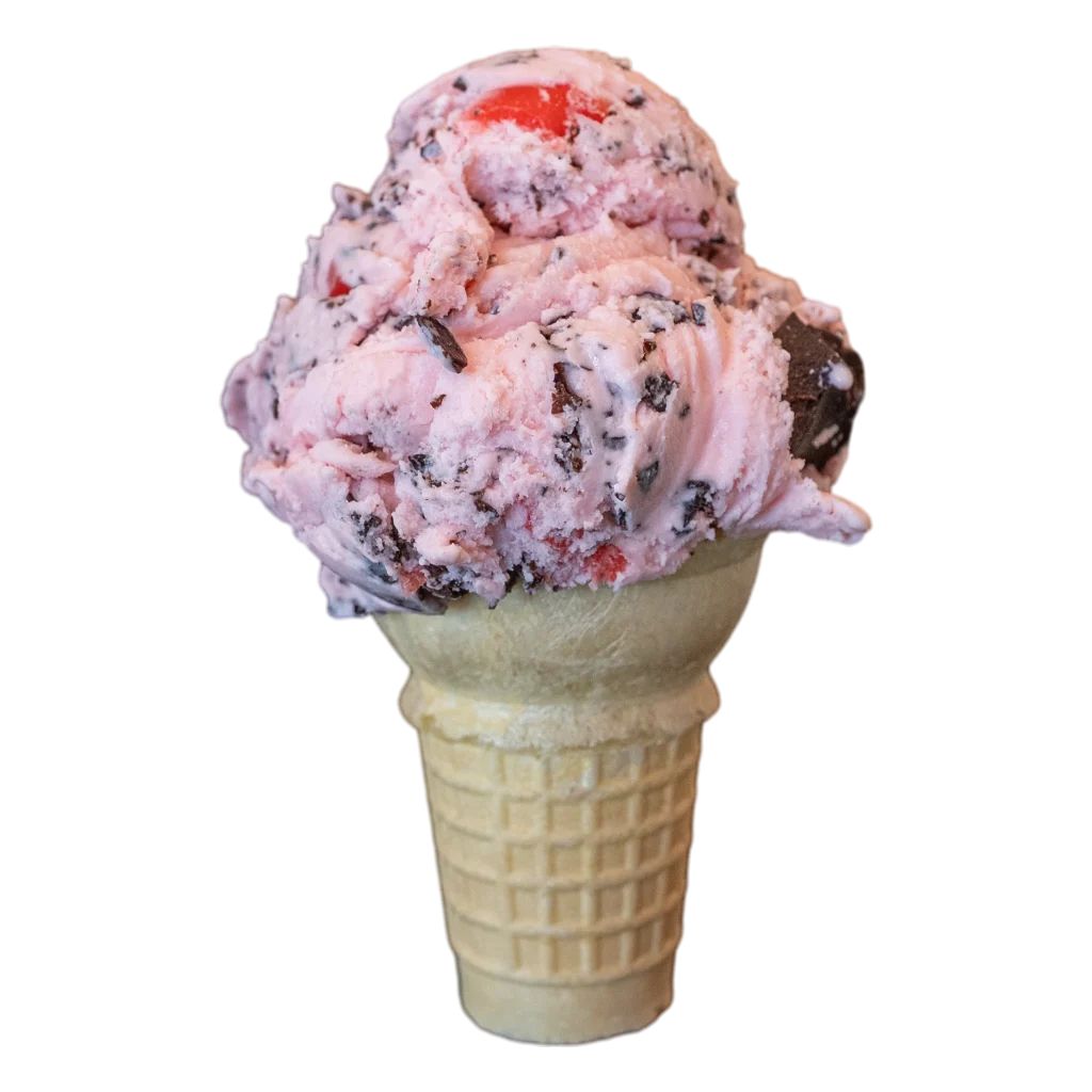 Amaretto Cherry ice cream cone