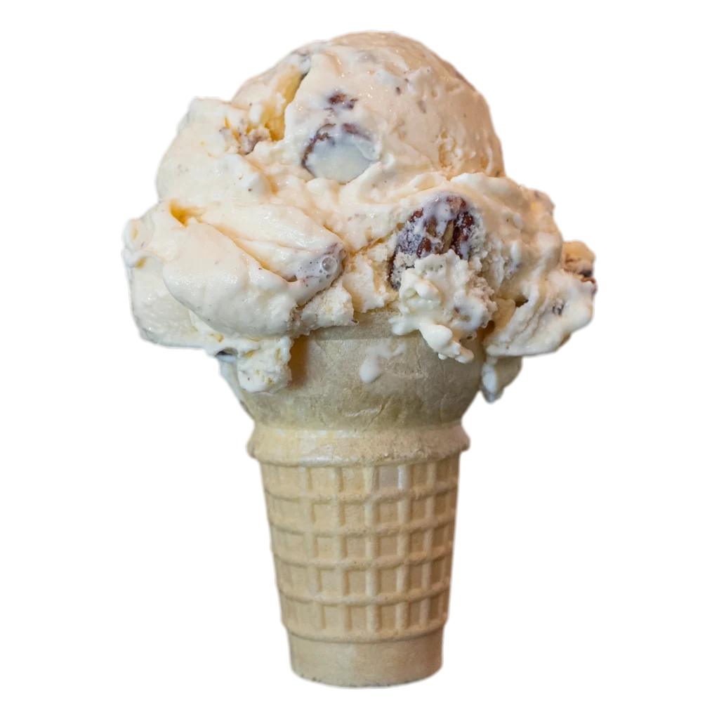 Butter Pecan ice cream cone