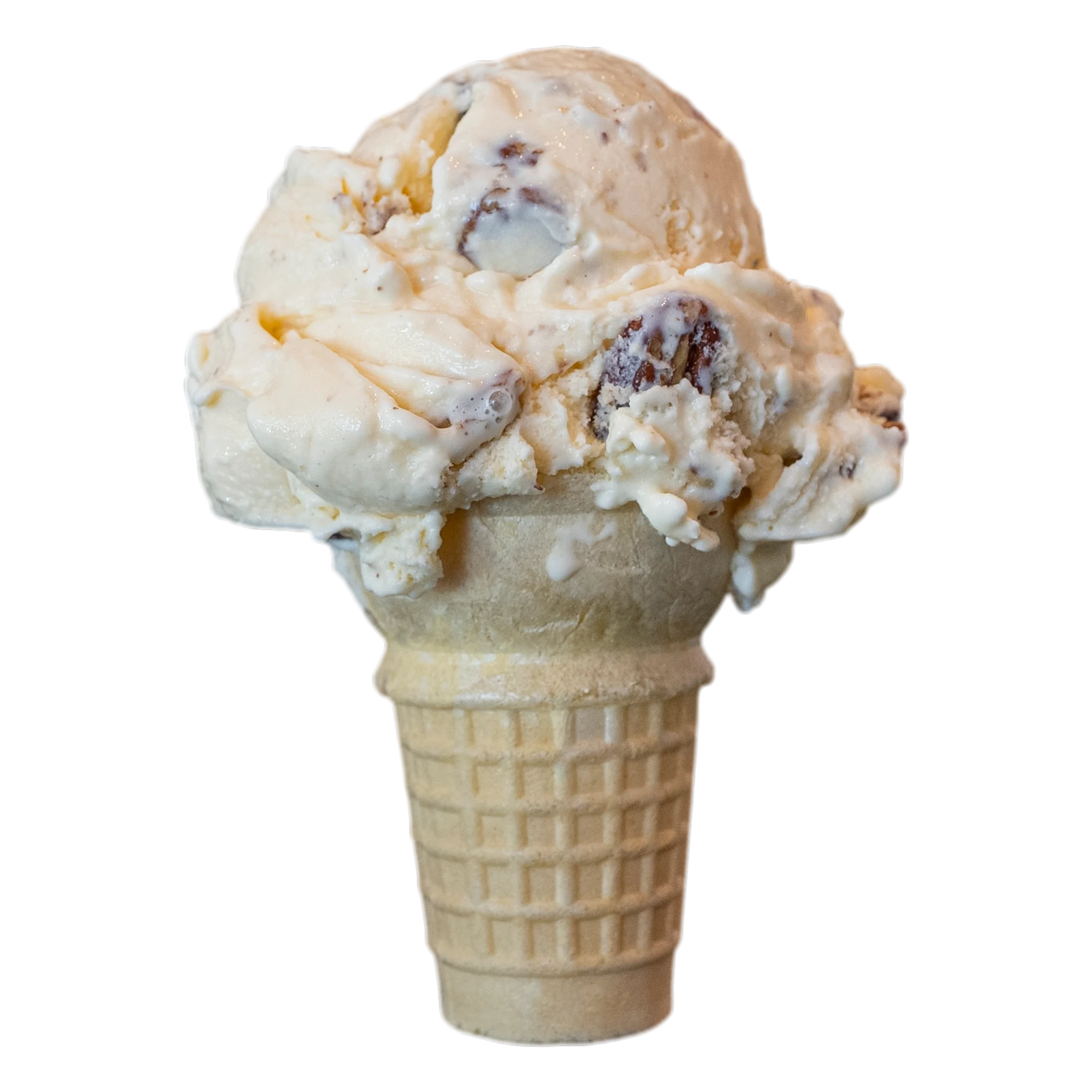 Butter Pecan ice cream cone