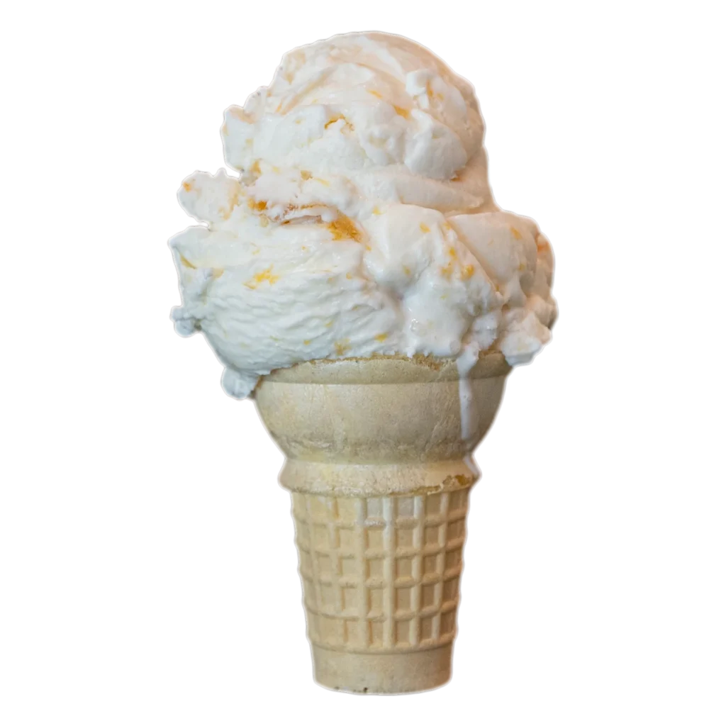 Carolina Peach ice cream cone