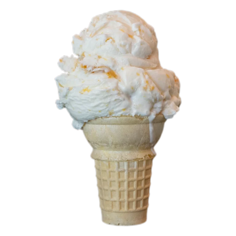 Carolina Peach ice cream cone