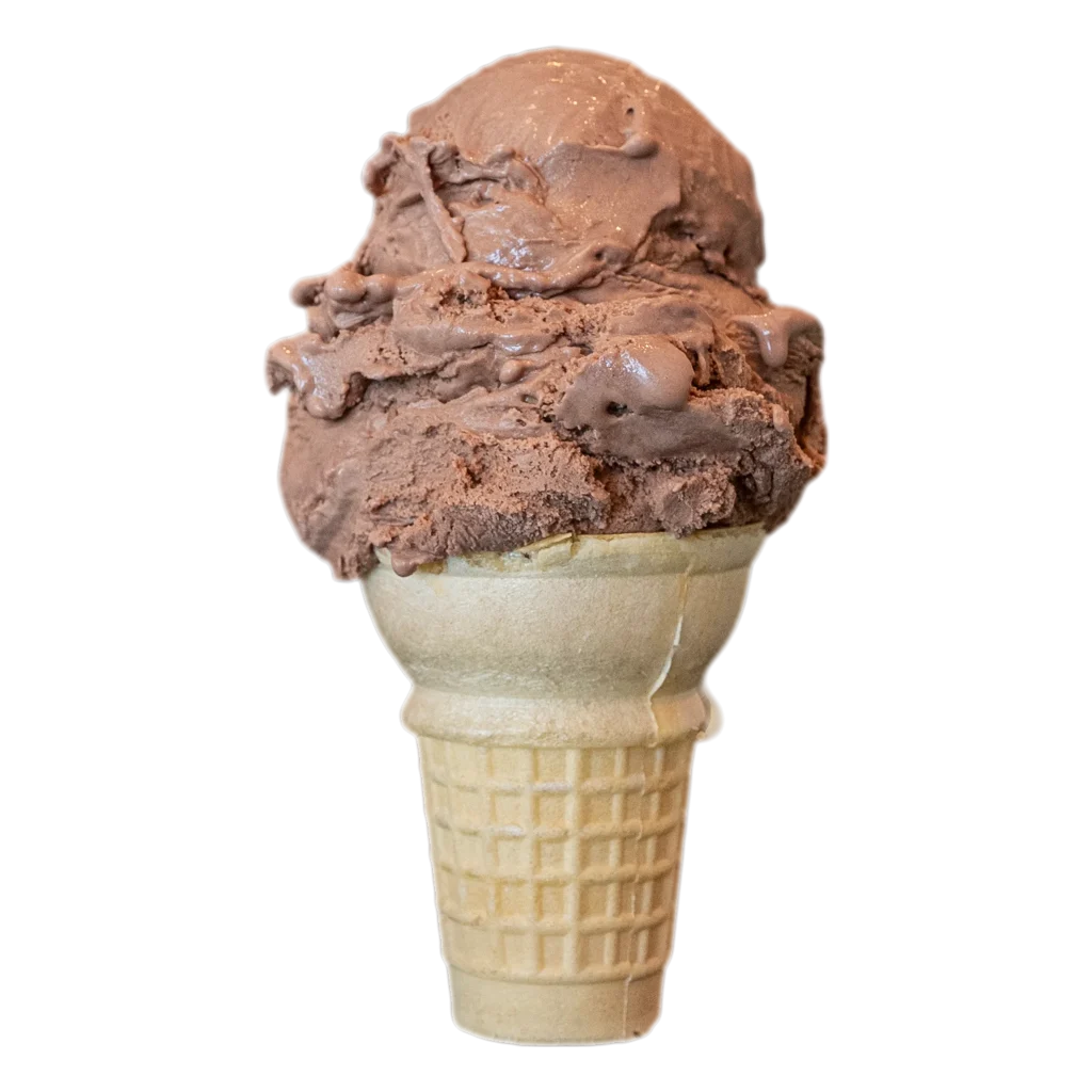 Chocolate ice cream cone