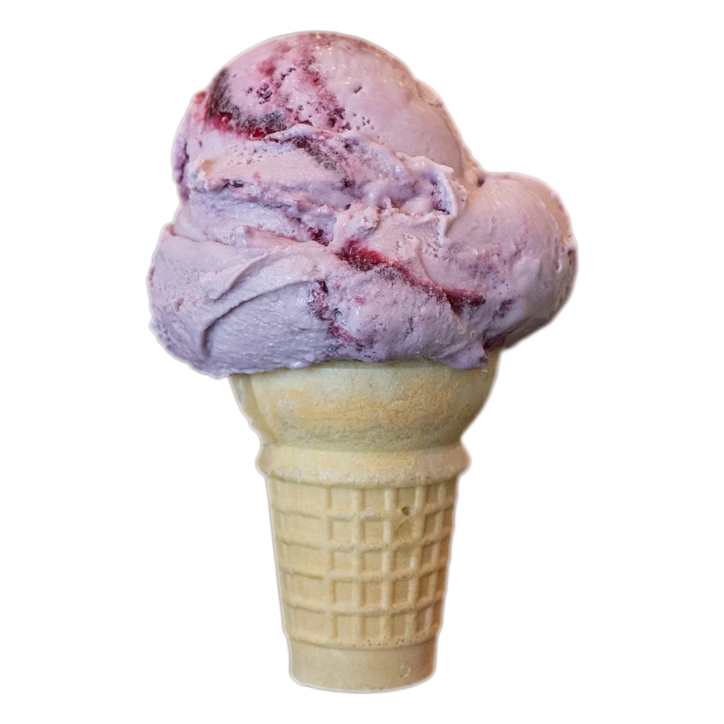 Marion Blackberry ice cream cone
