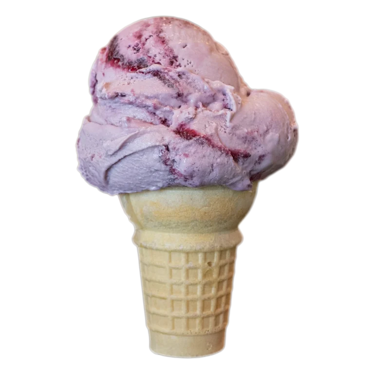 Marion Blackberry ice cream cone