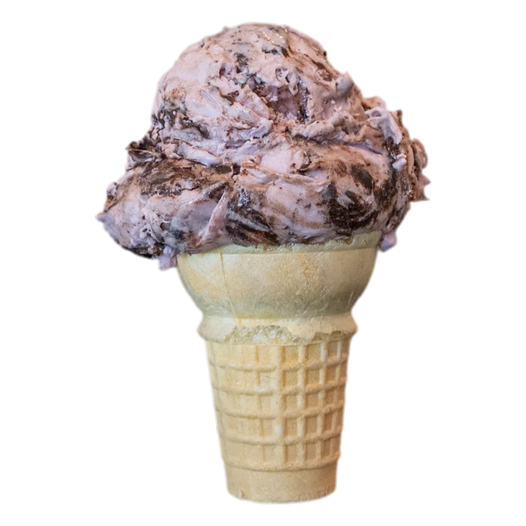 Raspberry Rendezvous ice cream cone