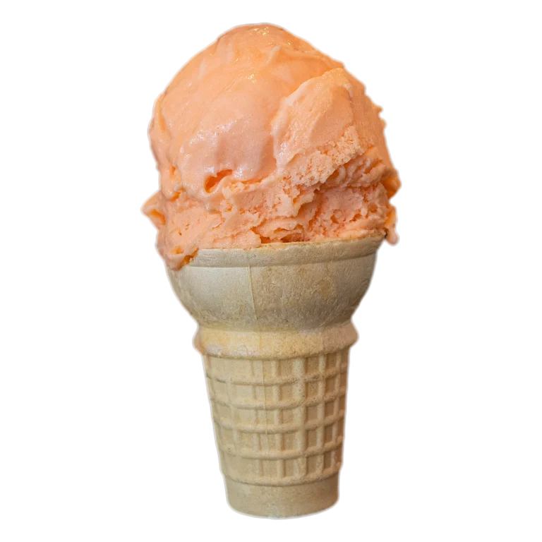 Sherbet Orange ice cream cone