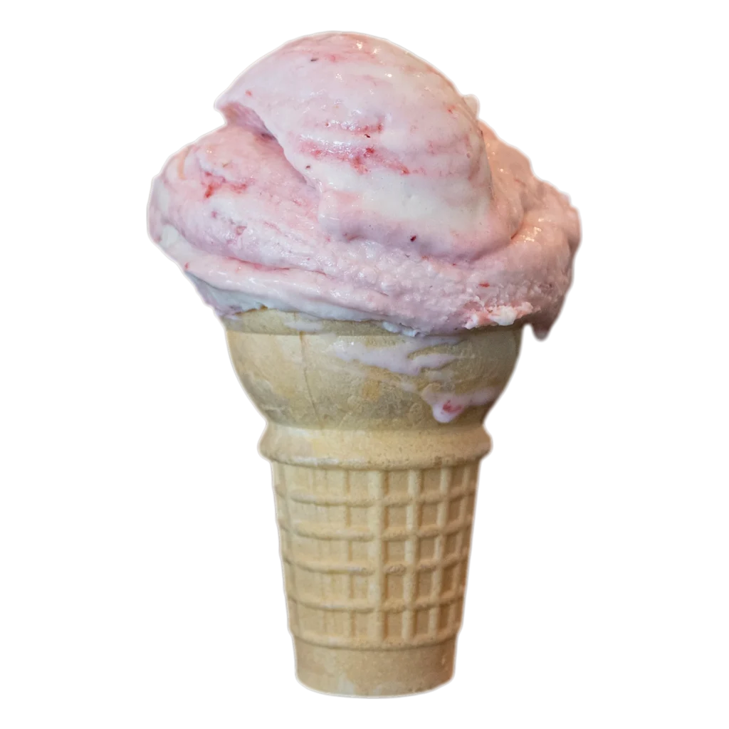 Strawberry Cheesecake ice cream cone