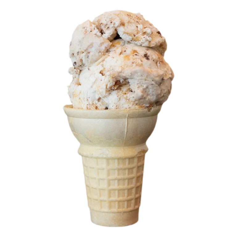 Ultimate Peanut Butter Brownie ice cream cone